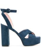 Anna F. Platform Sandals - Blue