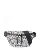 Karl Lagerfeld Tweed Belt Bag. - White