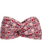 Gucci Fascia Per Capelli In Seta - Pink