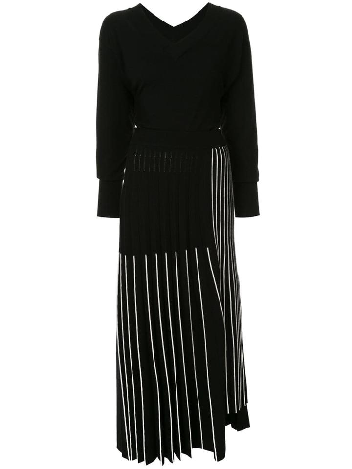 Maison Mihara Yasuhiro V-neck Sweater Dress - Black
