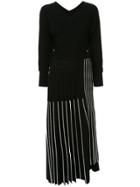 Maison Mihara Yasuhiro V-neck Sweater Dress - Black