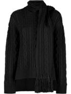 Mother Of Pearl Scarf Neck Jumper - Black