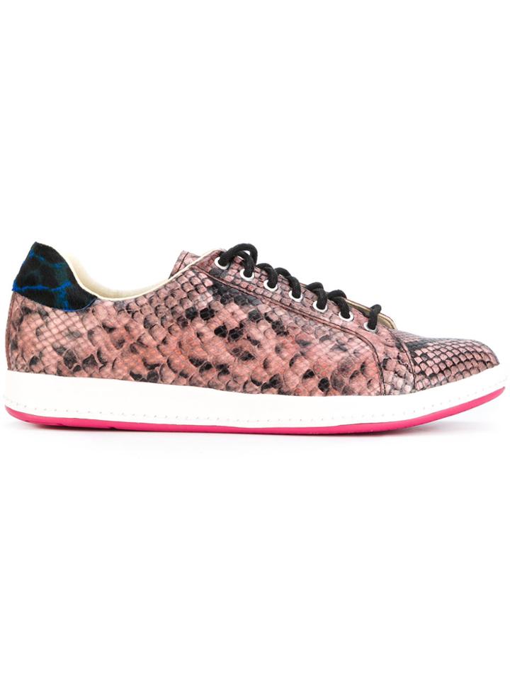 Ps By Paul Smith Snakeskin Effect Sneakers - Pink & Purple