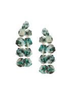Lele Sadoughi Crystal Embellished Drop Earrings - Blue