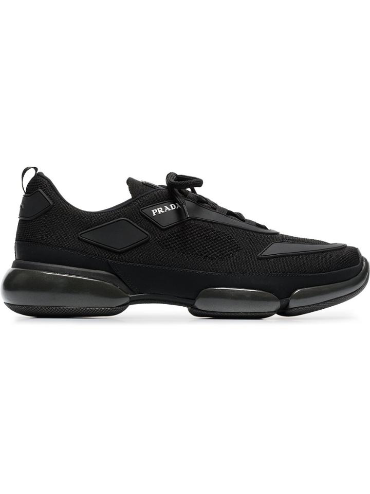 Prada Black Cloudbust Leather Sneakers