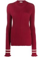 Mrz Ribbed Cut-out Jumper - Red