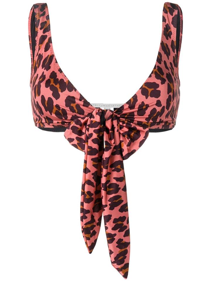 Stella Mccartney Leopard-print Bikini Top - Pink