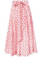 Lisa Marie Fernandez Floral Beach Skirt - Red