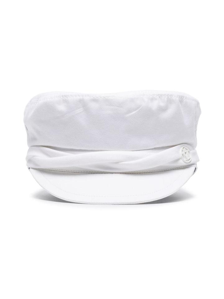 Maison Michel White Abby Cotton Sailor Hat