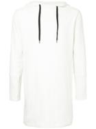 First Aid To The Injured Long Line Hoodie - White