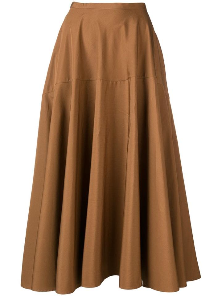 Aspesi Flared Midi Skirt - Brown