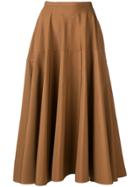 Aspesi Flared Midi Skirt - Brown