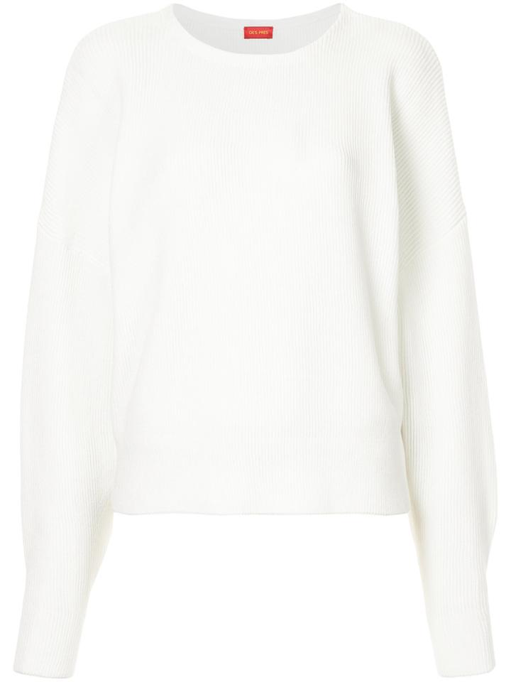 Des Prés Ribbed Sweater - White