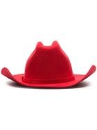 Calvin Klein 205w39nyc Red Felt Cowboy Hat