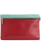 Victoria Beckham Zip Clutch Bag - Green