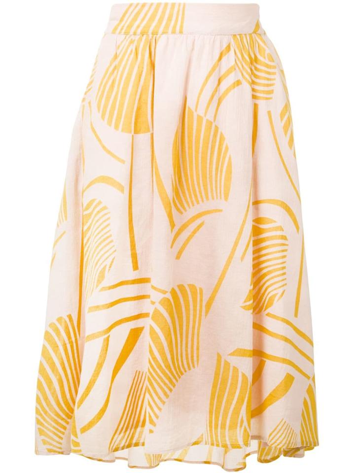 Closed Pleated Midi Skirt - Pink