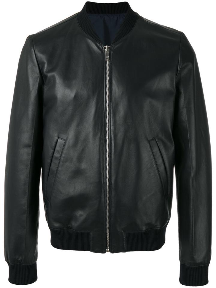 Prada Reversible Bomber Jacket, Men's, Size: 48, Black, Lamb Skin