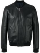 Prada Reversible Bomber Jacket, Men's, Size: 48, Black, Lamb Skin