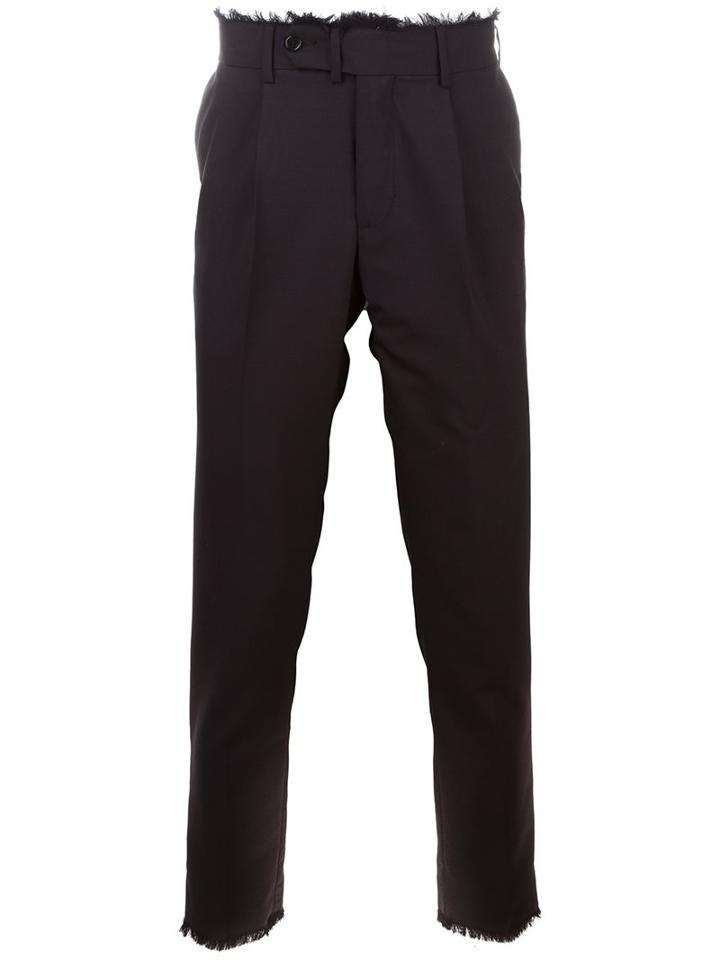 Msgm Side Stripe Trousers, Men's, Size: 44, Blue, Acetate/viscose/virgin Wool/cotton