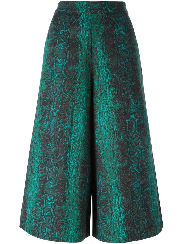 Manoush Jacquard Cropped Palazzo Pants
