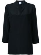 Aspesi - V-neck Blouse - Women - Silk - 44, Black, Silk