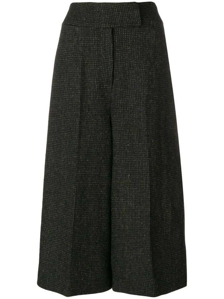 Holland & Holland Cropped Flared Trousers - Green