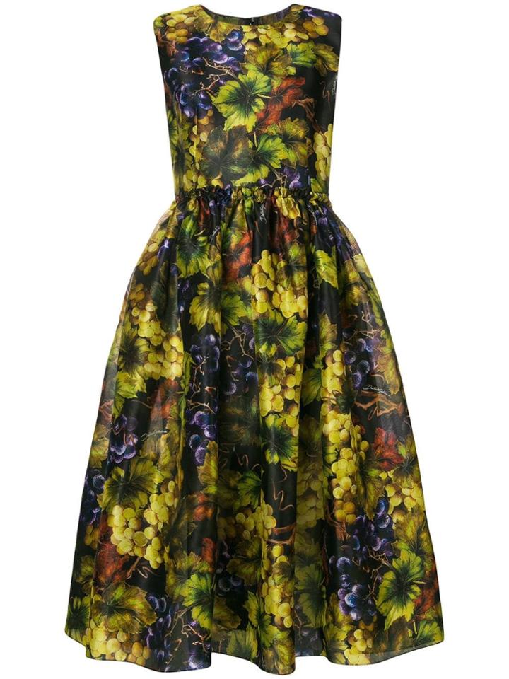 Dolce & Gabbana Grapes Print Dress - Black