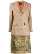 Etro Contrasting Hem Coat - Brown