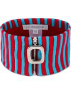 J.w.anderson Zip Stripe Collar, Men's, Red, Cotton