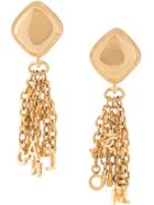 Chanel Pre-owned Logo Swing Earrings - Gold