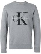 Calvin Klein Jeans - Logo Print Jumper - Men - Cotton - L, Grey, Cotton