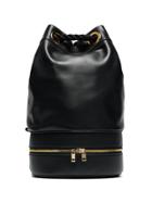 Sacai Black Pool Leather Bucket Bag