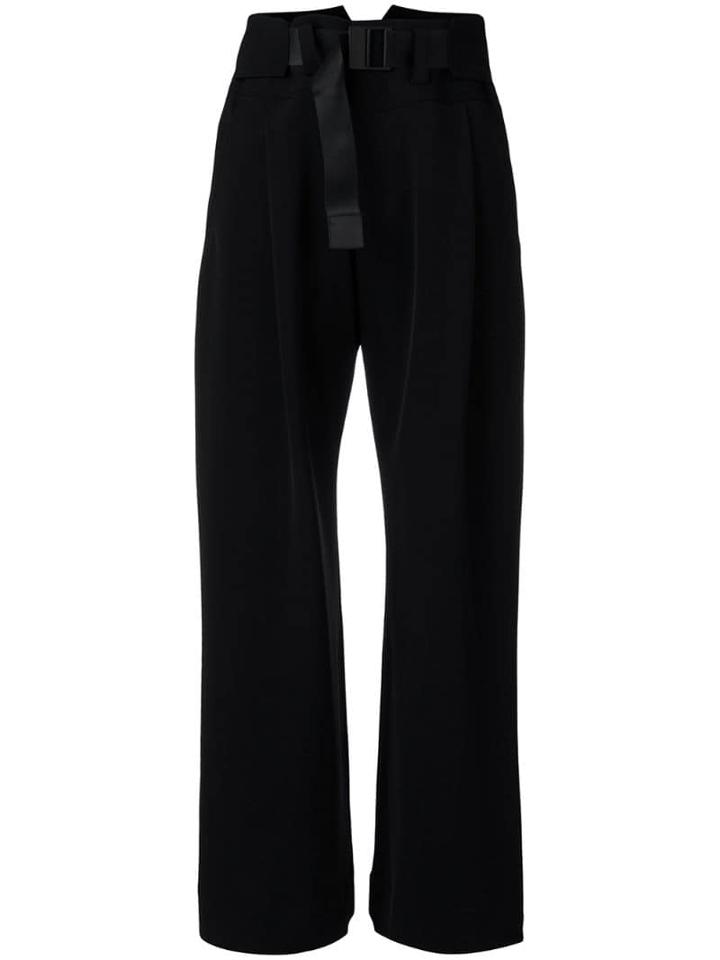Issey Miyake Buckle Fastening Trousers - Black