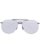 Thom Browne - Mirrored Aviator Sunglasses - Unisex - Metal (other) - 62, Grey, Metal (other)