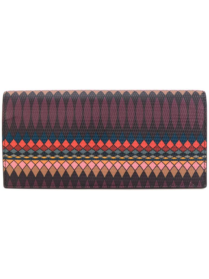 Paul Smith No.9 Damson Tri-fold Purse - Pink & Purple