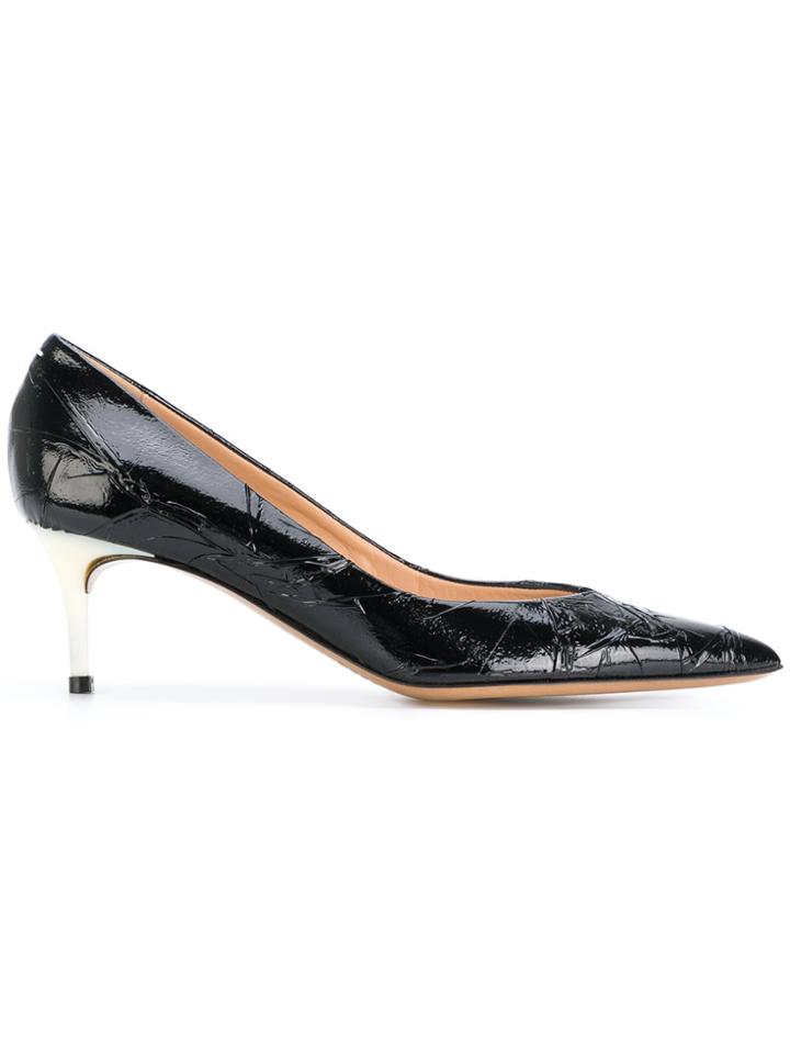 Maison Margiela Creased Pointed Toe Pumps - Black