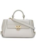 Salvatore Ferragamo - 'sofia' Tote - Women - Leather - One Size, Women's, Grey, Leather