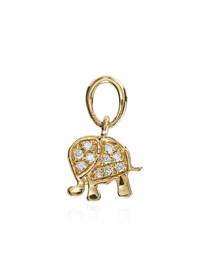 Loquet 18kt Yellow Gold Diamond Elephant Charm