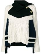 Sacai Cable Knit Sweater - White