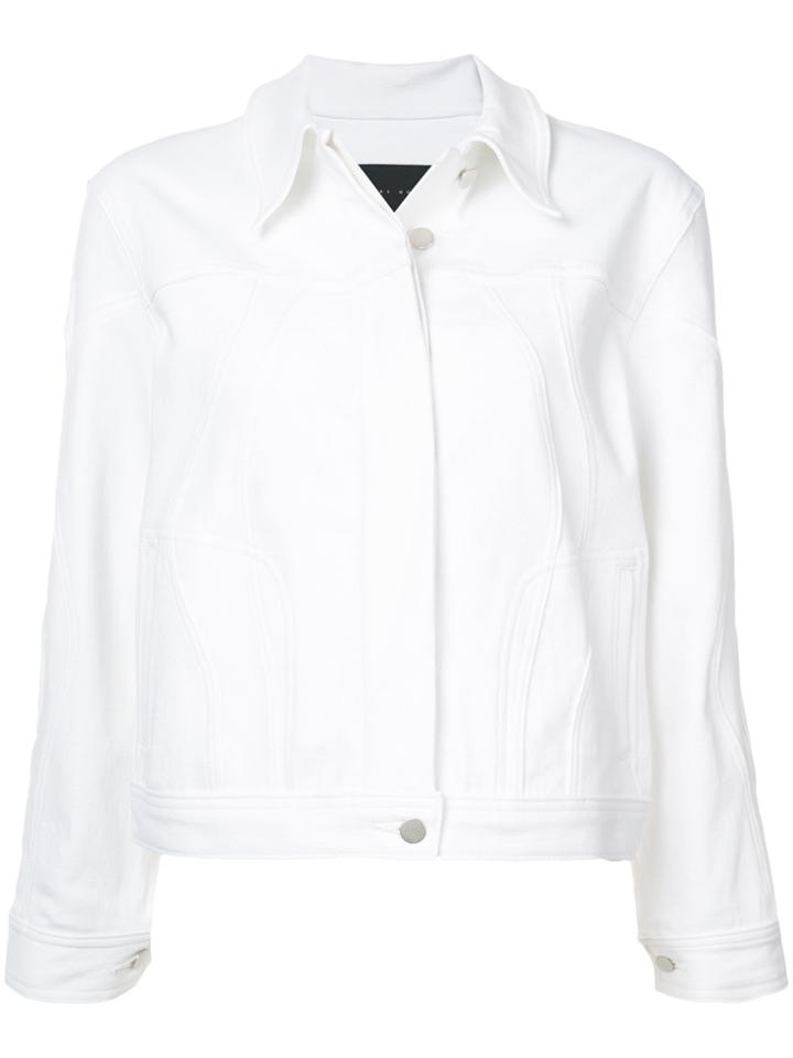Jeffrey Dodd Curved Seam Denim Jacket - White