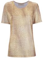 Adriana Degreas - Printed Velvet Top - Women - Polyester/spandex/elastane - P, Beige, Polyester/spandex/elastane