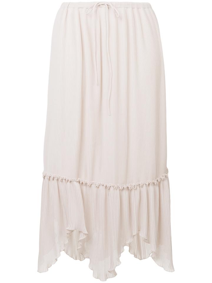 See By Chloé Pleated Midi-skirt - Nude & Neutrals
