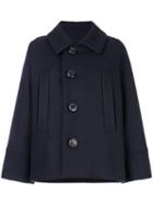 Dsquared2 - Buttoned Coat - Women - Polyamide/polyester/cashmere/wool - 36, Blue, Polyamide/polyester/cashmere/wool