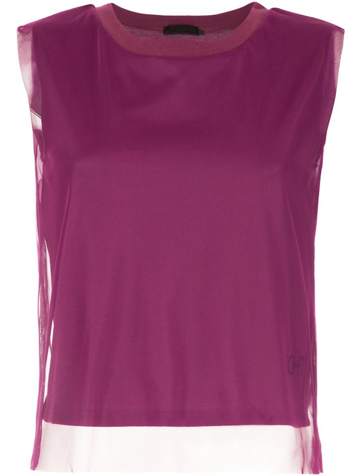 Aula Layered Tank Top - Pink & Purple