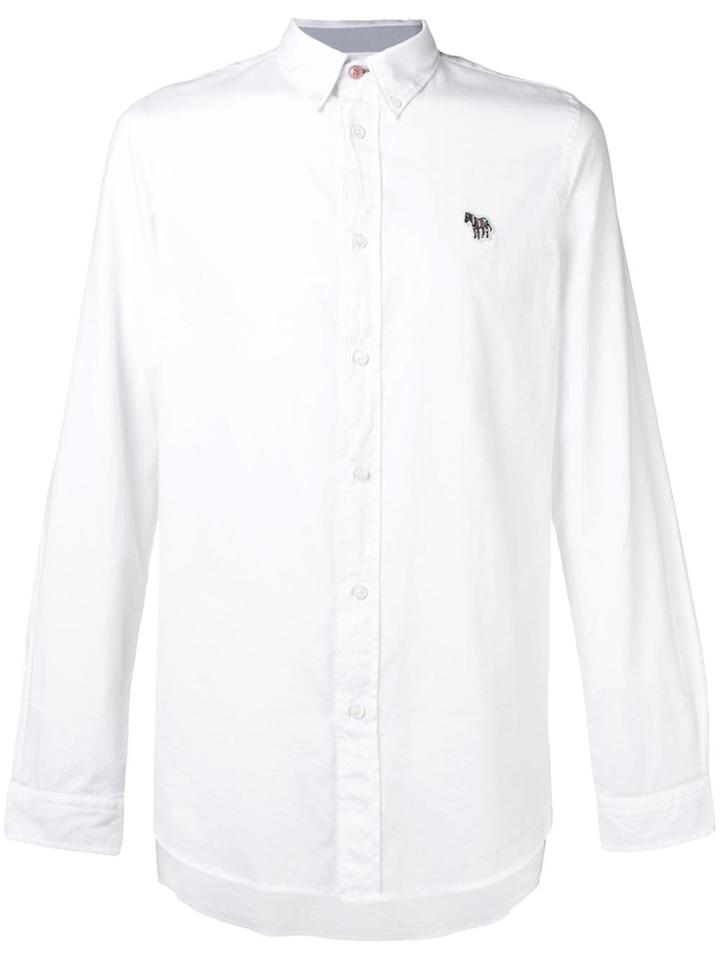 Ps Paul Smith Zebra Patch Button-down Shirt - White