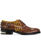 Toga Pulla Stitch Detail Lace-up Shoes - Brown
