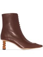 Rejina Pyo Simone 60mm Lace-up Ankle Boots - Brown