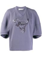 Coach Rexy Embroidered Jumper - Purple
