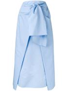 Joseph Tie Front Midi Skirt - Blue