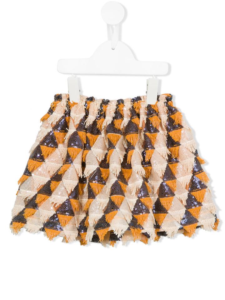 Anne Kurris Trixy Sequin Skirt, Girl's, Size: 12 Yrs, Yellow/orange